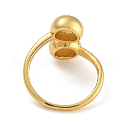 Латунные микро проложить манжеты кольца кубического циркония&nbsp;RJEW-P127-07G