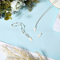 3 шт. 925 прямоугольные подвески из стерлингового серебра с заготовками для штамповки&nbsp;STER-BBC0008-79