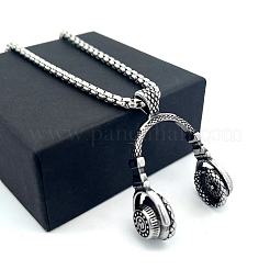 Винтажные хип-хоп подвески в виде наушников из нержавеющей стали 304 для мужчин и женщин.&nbsp;NI7157