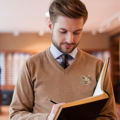 3 шт. брошь-булавка в виде головы тигра со стразами&nbsp;JEWB-HY0001-02