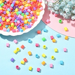 120 г непрозрачных полистирольных (ПС) пластиковых европейских бусин с пазами&nbsp;KY-YW0002-24