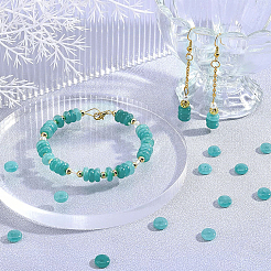 Окрашенные природные белый нефрит бисер пряди&nbsp;G-NB0002-70