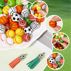 Набор для самостоятельного изготовления брелока в виде спортивного мяча&nbsp;DIY-SP0001-48