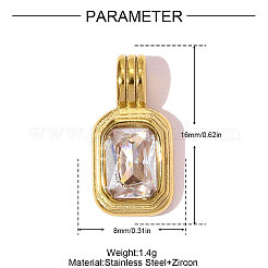 Подвески из нержавеющей стали 304 с микропаве из кубического циркония&nbsp;STAS-OY007-51G