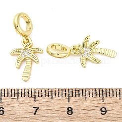 Латунь микропейв кубический цирконий европейские подвески с подвесками&nbsp;KK-D325-18G