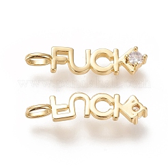 Латунные микропаве прозрачные подвески с фианитом&nbsp;X-ZIRC-L091-060G