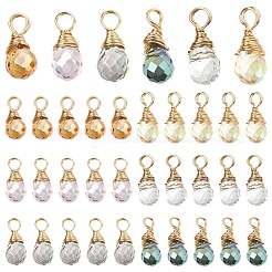 10шт стеклянные подвески&nbsp;PALLOY-YW00130-01