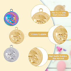 18 шт. подвески из нержавеющей стали 201 двух цветов&nbsp;STAS-DC0013-72