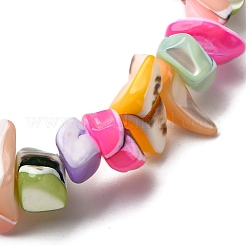 Браслеты из натуральных окрашенных бусин из ракушек трохид/трохус для женщин&nbsp;BJEW-JB12474