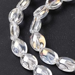 Стеклянные бусины с гальваническим покрытием &nbsp;EGLA-B005-01A-AB01