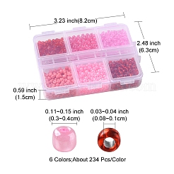 1404шт 6 стиля 8/0 круглые стеклянные бусины&nbsp;SEED-FS0001-05