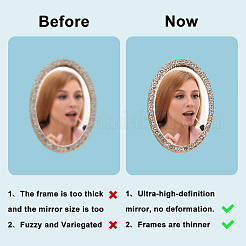 2 шт. Стразы из сплава и стеклянное зеркало для макияжа&nbsp;AJEW-DR0001-88F-G