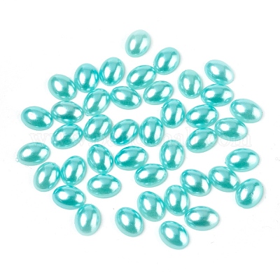 Абс пластмассовые имитационные жемчужные кабошоны&nbsp;SACR-R755-8x6mm-Z19-1