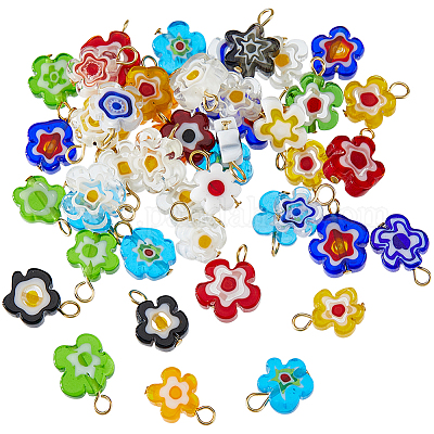 48 шт. подвески из стекла миллефиори ручной работы&nbsp;PALLOY-HS00029-1