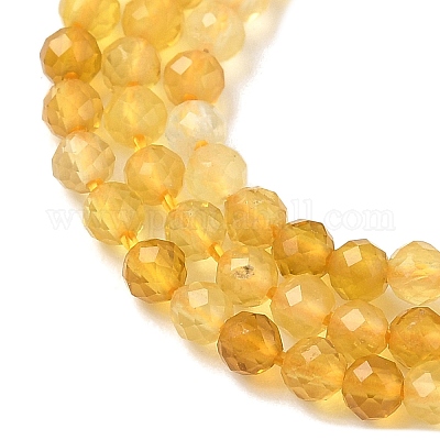 Природные желтые опал бусины пряди G-D306-A05-2mm-1