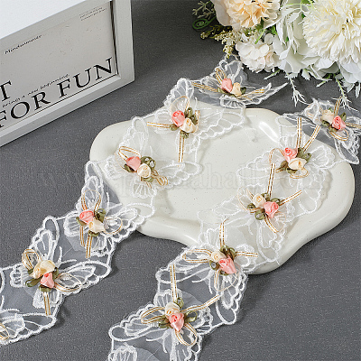 Кружевная отделка из полиэстера 1 ярд&nbsp;SENE-CY0001-03-1