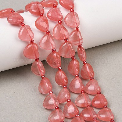 Вишневого кварца стеклянные бусы пряди&nbsp;G-NH0069-A06-1