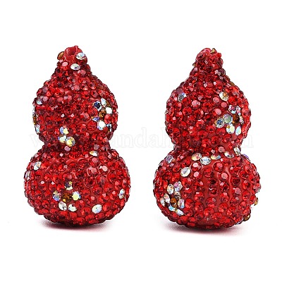 Ручной полимерной глины шариков Rhinestone CLAY-B006-01-1