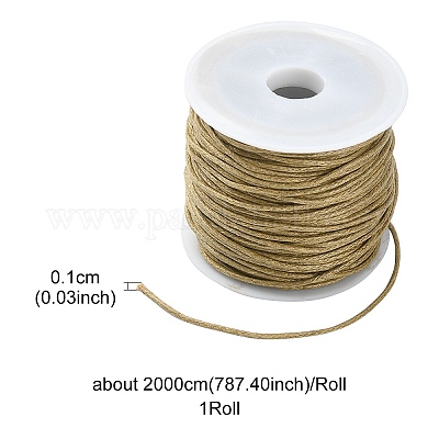 20м вощеных хлопковых шнуров&nbsp;YC-YW0001-05-278-1
