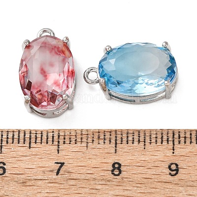 Латунь стекло амулеты&nbsp;KK-Z141-08P-1