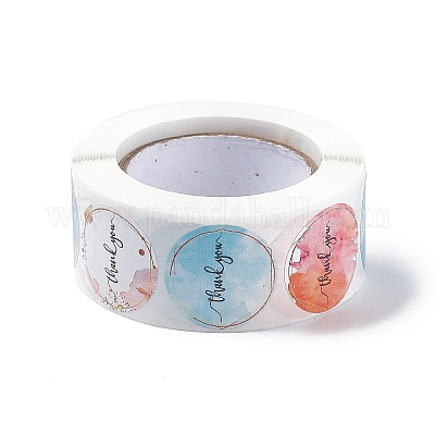 Бумажные благодарственные подарочные наклейки в рулонах&nbsp;X-STIC-E001-05-1