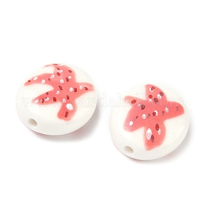 Фарфоровые бусины ручной работы&nbsp;PORC-G014-01B-1