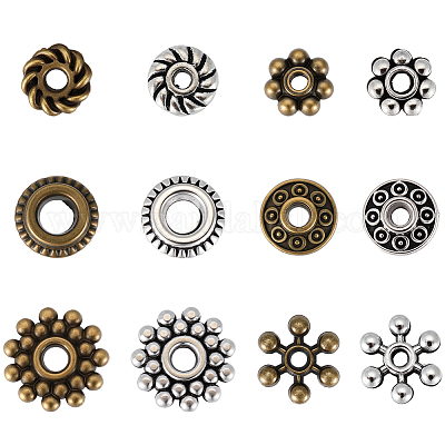 360шт 12 стильные бусины из сплава&nbsp;FIND-PA0001-02-1