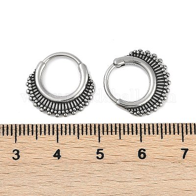 Серьги-кольца из хирургической нержавеющей стали 316&nbsp;EJEW-G416-33AS-1