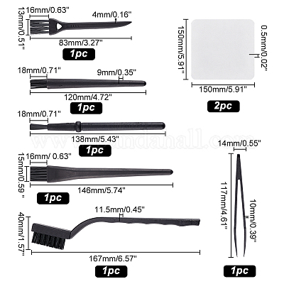 Наборы щеток для чистки клавиатуры компьютера&nbsp;AJEW-GL0001-37-1