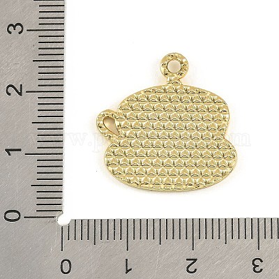 Подвески из сплава кофе с эмалью&nbsp;ENAM-B038-01G-06-1