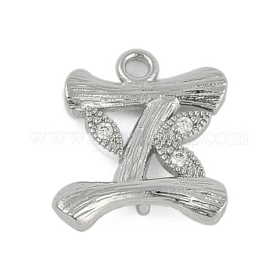 Латунные хрустальные стразы буквы звенья соединительные подвески&nbsp;KK-S395-06P-I-1