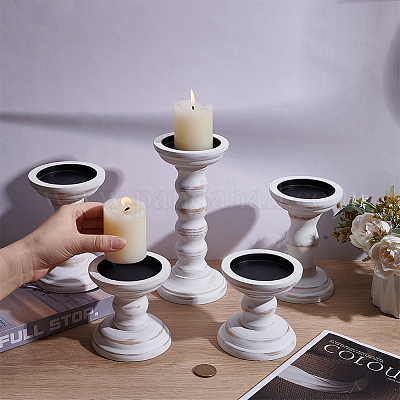 5 шт. деревянный подсвечник&nbsp;DIY-WA0001-10-1