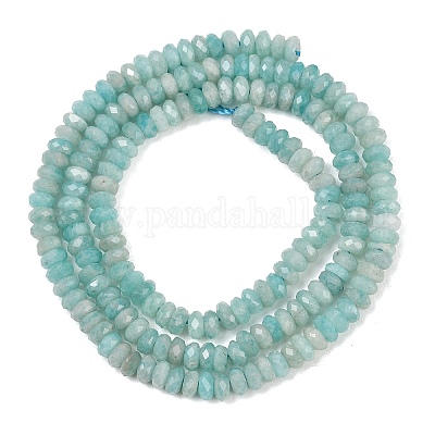 Природных амазонит бисер нитей&nbsp;G-B175-A08-2x4mm-1