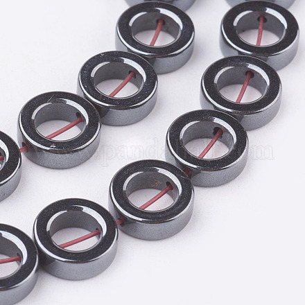 Немагнитные синтетический гематит бисер пряди G-P341-08-10x3mm-1