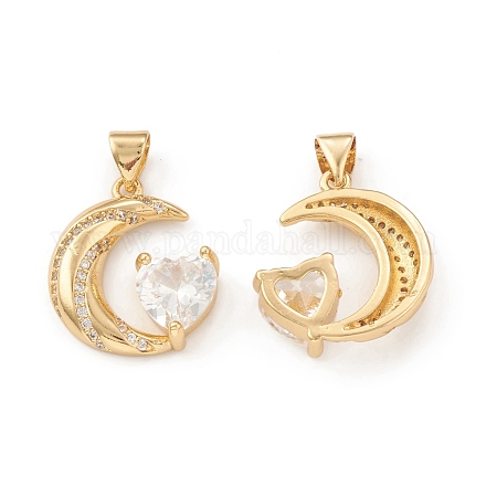 Кулоны из экологически чистой латуни с микропаве и кубическим цирконием KK-I698-12G-1