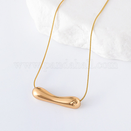 3 шт. европейские ожерелья из нержавеющей стали с подвеской в виде баклажана для женщин EI4889-2-1