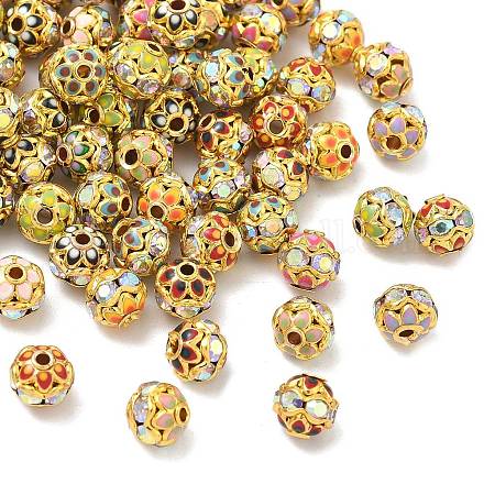 Бусины из сплава и страза&nbsp;KK-K415-02G-1