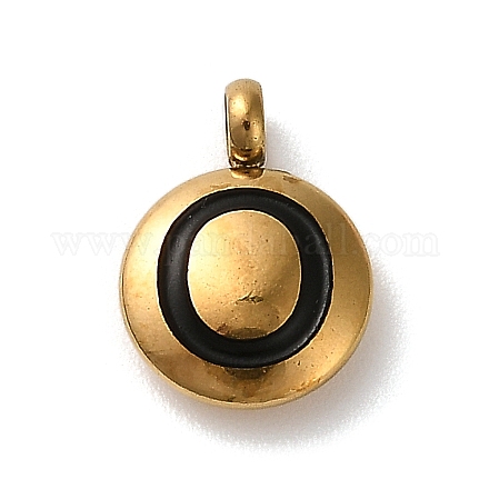 Подвески из нержавеющей стали 304 с черной эмалью STAS-R009-01G-O-1