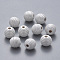 Painted Natural Wood Beehive Beads, Round, Creamy White, 12x11mm, Hole: 3.5mm