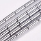 Non-magnetic Synthetic Hematite Beads Strands, Column, Silver Plated, 4x13mm, Hole: 1mm