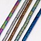Electroplate Non-magnetic Synthetic Hematite Beads Strands, Column, Grade A, Mixed Color, 5x3mm, Hole: 1mm, about 80pcs/strand, 16 inch