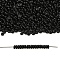 TOHO 11/0 Demi Round Beads, Japanese Seed Beads, (49) Opaque Jet, 2.2x0.9mm, about 1733pcs/10g
