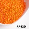 Opaque 8/0 Glass Seed Beads, Round, Orange, 8/0, 3.5~4x3mm, about 300pcs/10g