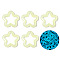 Luminous Acrylic Pendants, Star, Light Yellow, 30x30mm, Hole: 2mm, 10pcs/bag