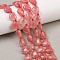 Cherry Quartz Glass Beads Strands, Heart, Top Drilled, with Seed Beads, 10.7~11.5x11.6~12.3x5.4~6.3mm, Hole: 1.2~1.3mm, about 28pcs/strand, 15.75''(40cm)