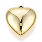 Acrylic Pendants, Heart Charms, Gold, 43.5~44.5x42~42.5x20.5mm, Hole: 3mm