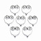 Tibetan Style Alloy Bead Frames, Heart, Cadmium Free & Lead Free, Antique Silver, 20x20x3mm, Hole: 1mm, about 850pcs/1000g