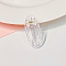 Transparent Plastic Alligator Hair Clips, with Iron Spring, Hair Accessories for Girls, Oval, Clear, 40.5x18x5~13mm