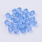 Imitation Austrian Crystal Beads, Grade AAA, K9 Glass, Faceted, Bicone, Cornflower Blue, 6x6mm, Hole: 0.7~0.9mm