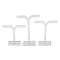 Acrylic Earring Display Tower Set, Tree Shaped Jewelry Organizer Holder for Earrings Storage, Clear, 8.8x2.9x8.2~12.1cm, 3pcs/set